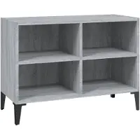 vidaXL TV-Schrank mit Metallbeinen Grau Sonoma 69,5x30x50 cm