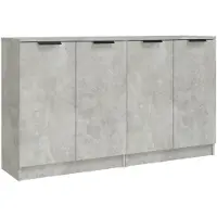 vidaXL Sideboards 2 Stk Betongrau 60x30x70 cm Holzwerkstoff