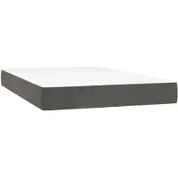 vidaXL Taschenfederkernmatratze Mittel Dunkelgrau 120x200x20 cm Samt