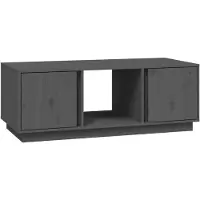 vidaXL Couchtisch Grau 110x50x40 cm Massivholz Kiefer