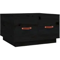 vidaXL Couchtisch Schwarz 60x53x35 cm Massivholz Kiefer