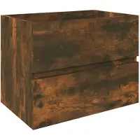 vidaXL Waschbeckenschrank Räuchereiche 60x38,5x45 cm Holzwerkstoff