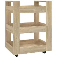 vidaXL Küchenwagen Sonoma-Eiche 60x45x80 cm Holzwerkstoff