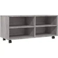 vidaXL TV-Schrank mit Rollen Grau Sonoma 90x35x35 cm Holzwerkstoff