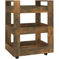 vidaXL Küchenwagen Räuchereiche 60x45x80 cm Holzwerkstoff