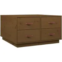 vidaXL Couchtisch Honigbraun 80x80x45 cm Massivholz Kiefer