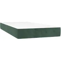 vidaXL Taschenfederkernmatratze Mittel Dunkelgrün 100x200x20 cm Samt
