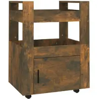 vidaXL Küchenwagen Räuchereiche 60x45x80 cm Holzwerkstoff