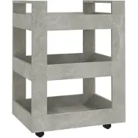 vidaXL Küchenwagen Betongrau 60x45x80 cm Holzwerkstoff