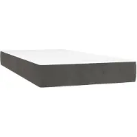 vidaXL Taschenfederkernmatratze Mittel Dunkelgrau 90x200x20 cm Samt