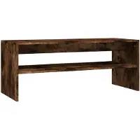 vidaXL Couchtisch Räuchereiche 100x40x40 cm Holzwerkstoff