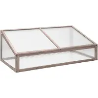 vidaXL Gewächshaus Grau 110x56x39 cm Tannenholz