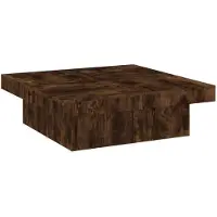 vidaXL Couchtisch Räuchereiche 90x90x28 cm Holzwerkstoff