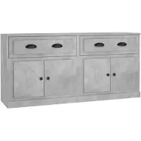 vidaXL Sideboards 2 Stk. Betongrau Holzwerkstoff