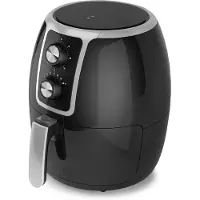 Heinrich´s HEINRICHS HFR 8211 Heißluftfritteuse Airfryer mit einstellbarem Thermostat, Temperatureinstellung von 80°C-200°C 1500W Heißluft Fritteuse Ohne ÖL Fritteuse Luftfritteuse Timerfunktion 3.7L,Regler