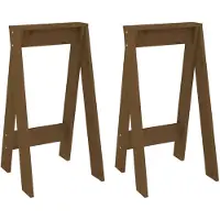 vidaXL Hocker 2 Stk. Honigbraun 40x40x75 cm Massivholz Kiefer
