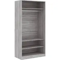 vidaXL Kleiderschrank Grau Sonoma 100x50x200 cm Holzwerkstoff