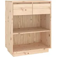vidaXL Beistellschrank 60x34x75 cm Massivholz Kiefer