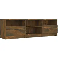 vidaXL TV-Schrank Räuchereiche 150x33,5x45 cm Holzwerkstoff