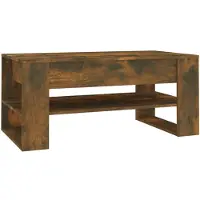 vidaXL Couchtisch Räuchereiche 102x55x45 cm Holzwerkstoff