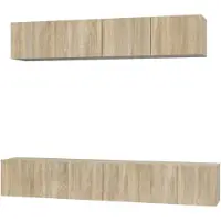vidaXL 5-tlg. TV-Schrank-Set Sonoma-Eiche Holzwerkstoff