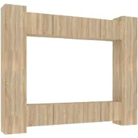 vidaXL 8-tlg. TV-Schrank-Set Sonoma-Eiche Holzwerkstoff