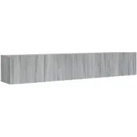 vidaXL 2-tlg. TV-Schrank-Set Grau Sonoma Holzwerkstoff