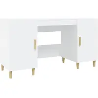 vidaXL Schreibtisch Weiß 140x50x75 cm Holzwerkstoff