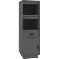 vidaXL Highboard Grau 34x40x108,5 cm Massivholz Kiefer