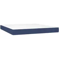vidaXL Taschenfederkernmatratze Mittel Blau 180x200x20 cm Stoff