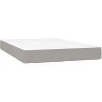 vidaXL Taschenfederkernmatratze Mittel Hellgrau 120x200x20 cm Stoff