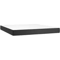 vidaXL Taschenfederkernmatratze Mittel Schwarz 180x200x20 cm Kunstleder