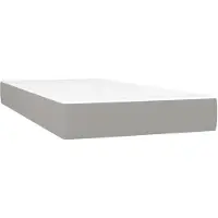 vidaXL Taschenfederkernmatratze Mittel Hellgrau 80x200x20 cm Stoff