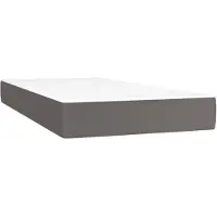 vidaXL Taschenfederkernmatratze Mittel Grau 100x200x20 cm Kunstleder