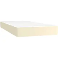 vidaXL Taschenfederkernmatratze Mittel Creme 100x200x20 cm Kunstleder