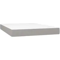 vidaXL Taschenfederkernmatratze Mittel Hellgrau 140x200x20 cm Stoff