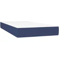vidaXL Taschenfederkernmatratze Mittel Blau 100x200x20 cm Stoff