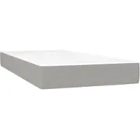 vidaXL Taschenfederkernmatratze Mittel Hellgrau 120x190x20 cm Stoff
