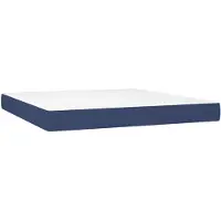 vidaXL Taschenfederkernmatratze Mittel Blau 160x200x20 cm Stoff