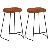 vidaXL Gavin Barhocker 2 Stk. 45x40x63 cm Massivholz Mango