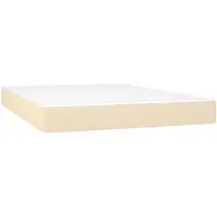 vidaXL Taschenfederkernmatratze Mittel Creme 140x200x20 cm Stoff