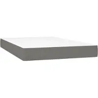 vidaXL Taschenfederkernmatratze Mittel Dunkelgrau 120x200x20 cm Stoff