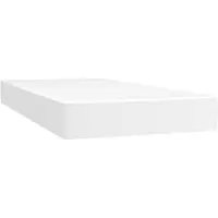 vidaXL Taschenfederkernmatratze Mittel Weiß 90x200x20 cm Kunstleder