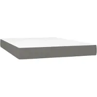 vidaXL Taschenfederkernmatratze Mittel Dunkelgrau 140x190x20 cm Stoff