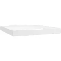 vidaXL Taschenfederkernmatratze Mittel Weiß 180x200x20 cm Kunstleder