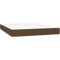 vidaXL Taschenfederkernmatratze Mittel Dunkelbraun 140x200x20 cm Stoff