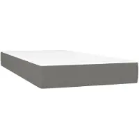 vidaXL Taschenfederkernmatratze Mittel Dunkelgrau 100x200x20 cm Stoff