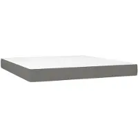 vidaXL Taschenfederkernmatratze Mittel Dunkelgrau 160x200x20 cm Stoff