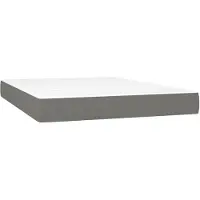 vidaXL Taschenfederkernmatratze Mittel Dunkelgrau 140x200x20 cm Stoff