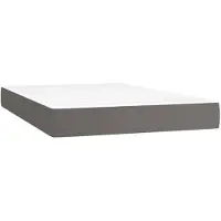 vidaXL Taschenfederkernmatratze Mittel Grau 120x200x20 cm Kunstleder